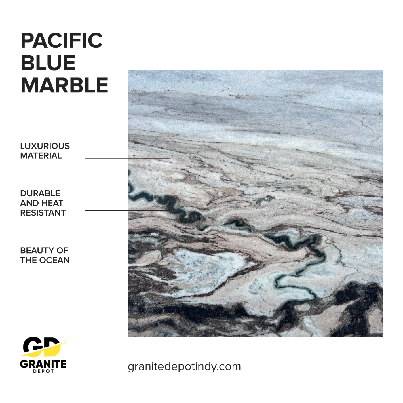Introducing Pacific Blue Marble: The Peak of Luxury and Durability